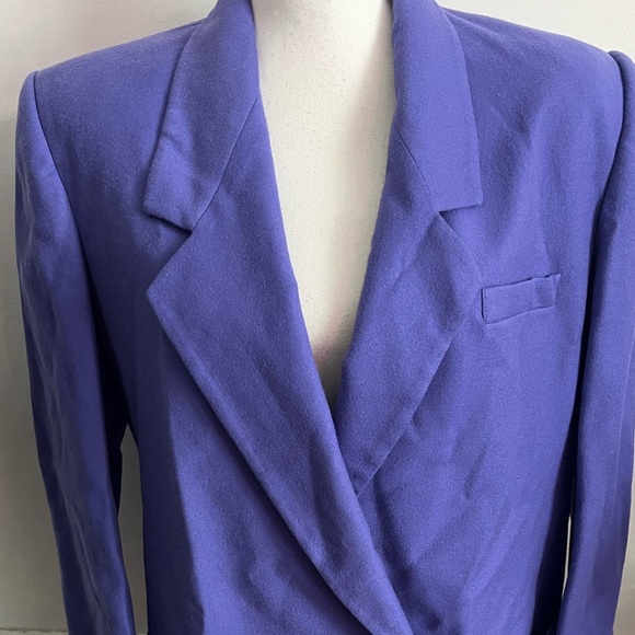 Christian Dior • Vintage Wool Blazer Medium Purple - Picture 2 of 8